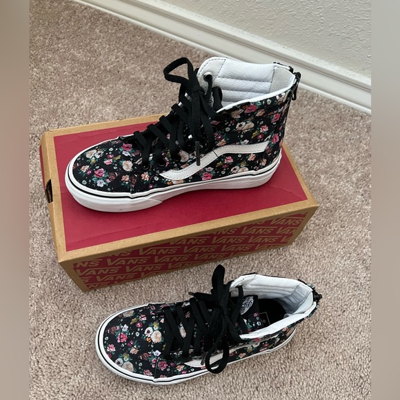 Old Skool Butterfly Floral Zipp Vans - Picture 6 of 10